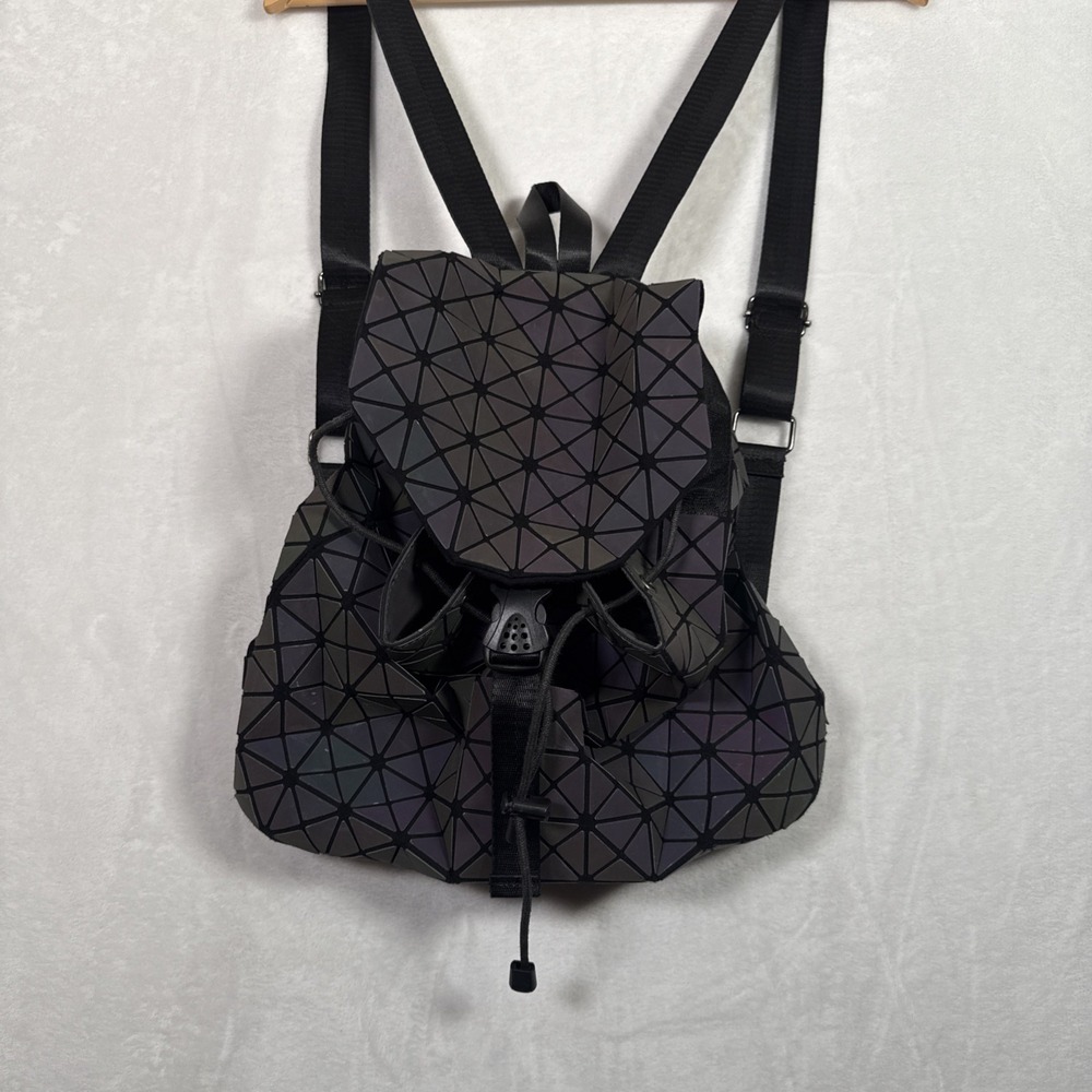 Geometric Backpack Luminous Backpacks Holographic… - image 2